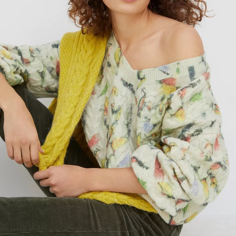 Anthropologie Catch of the Day Knit Wool Sweater